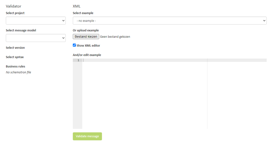 Figure 7 - The validation tool